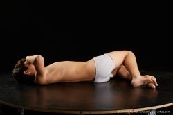 Underwear Man White Laying poses - ALL Average Medium Black Standard Photoshoot  Academic